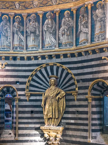 Interior Catedral Siena Siena Toscana Itália — Fotografia de Stock