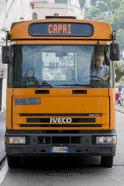 Autobus Strada Capri Campania Italia — Foto Stock