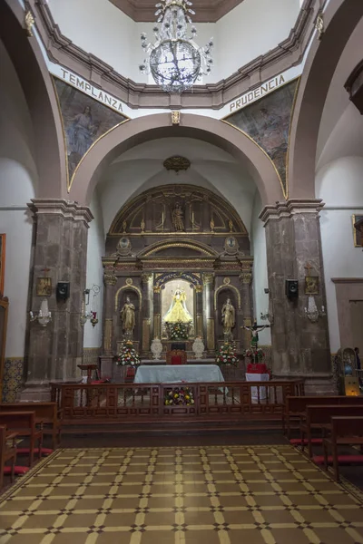 Interiér Kostela San Miguel Allende Guanajuato Mexiko — Stock fotografie