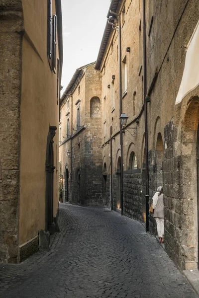 Edifici Lungo Una Stradina Orvieto Provincia Terni Umbria Italia — Foto Stock