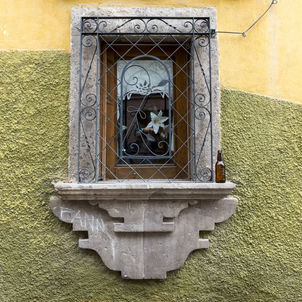 Close Window Frame Zona Centro San Miguel Allende Guanajuato México —  Fotos de Stock