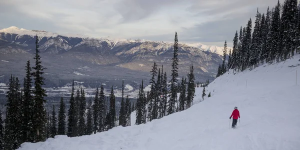 Esqui Turístico Vale Kicking Horse Mountain Resort Golden British Columbia — Fotografia de Stock