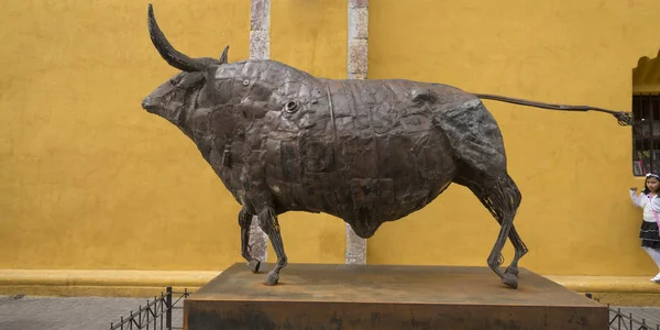 Standbeeld Van Een Stier San Miguel Allende Guanajuato Mexico — Stockfoto