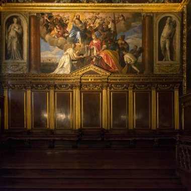 İncil'deki resimlere Doge Sarayı, Venedik, Veneto, İtalya