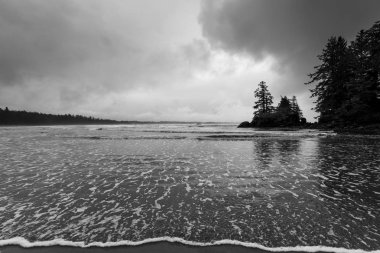 Bir okyanus girişi, Pasifik Kıyısı Milli Parkı rezerv, British Columbia, Kanada görünümünü