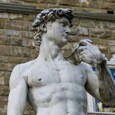 Piazza della Signoria, Florence, Toskana, İtalya, Davut'un heykeli