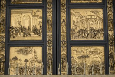 Kapı detay Duomo Santa Maria Del Fiore, Floransa, Toskana, İtalya