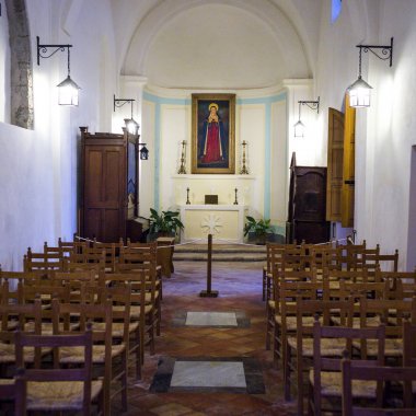 Kilise, Aragonca Castle, Ischia Adası, Campania, İtalya'nın iç