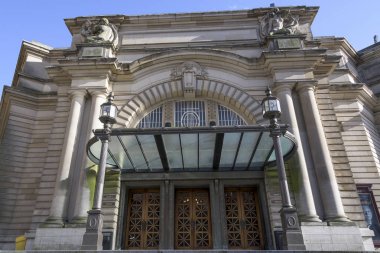 Düşük açılı görünüş Usher Hall, Edinburgh, İskoçya
