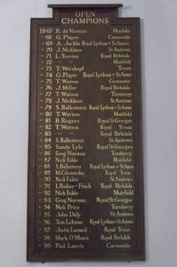 List of winners at Old Course at St Andrews, St Andrews, Fife, Scotland clipart