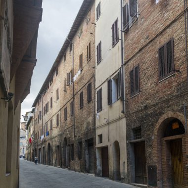 Caddesindeki mevcut, Siena, Toskana, İtalya