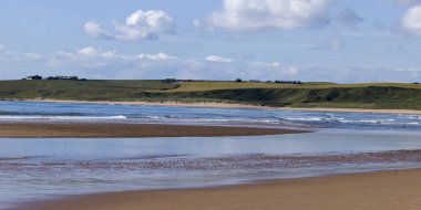 Cruden Bay Beach, Aberdeenshire, İskoçya doğal görünümü