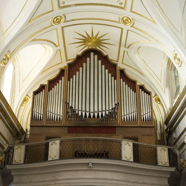 Interiören Kyrka Positano Amalfi Kusten Salerno Kampanien Italien — Stockfoto