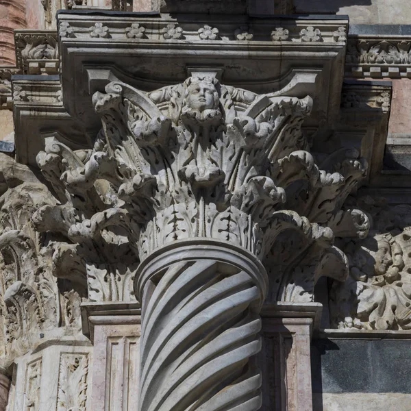 Detalles Talla Catedral Siena Siena Toscana Italia — Foto de Stock