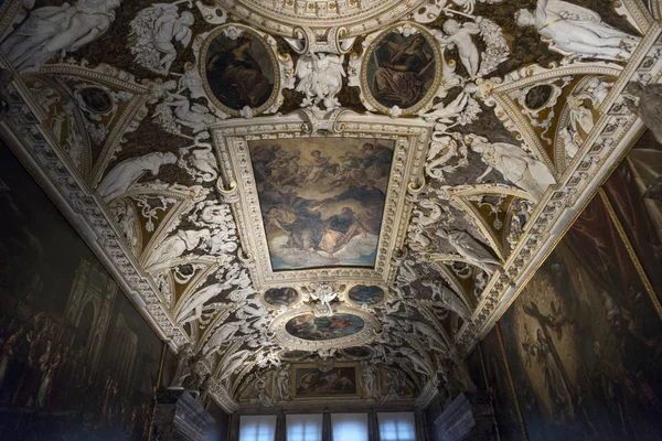 Fresky Stropě Dóžecí Palác Benátky Veneto Itálie — Stock fotografie