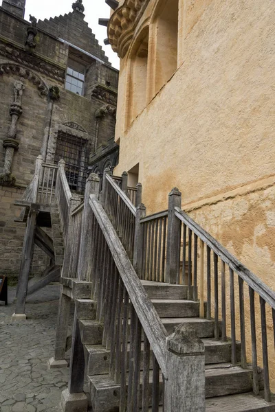 Wooden Staircase at Stirling Castle, Stirling, Scotland