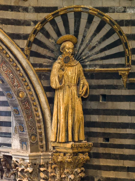 Statue Sainte Cathédrale Sienne Sienne Toscane Italie — Photo