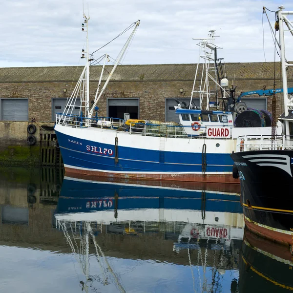 Fishing Boats Harbor Macduff Aberdeenshire Scotland — Stock Photo, Image