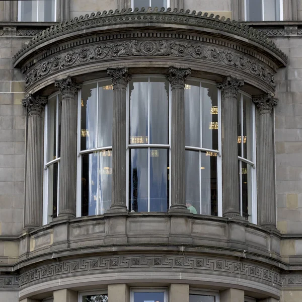 Detalle Arquitectónico Del Edificio Princes Street Edimburgo Escocia — Foto de Stock