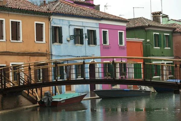 Footbridge Canal Burano Venice Veneto Italy — Stock Photo, Image