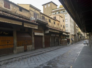 Caddesindeki, Ponte Vecchio, Florence, Toskana, İtalya