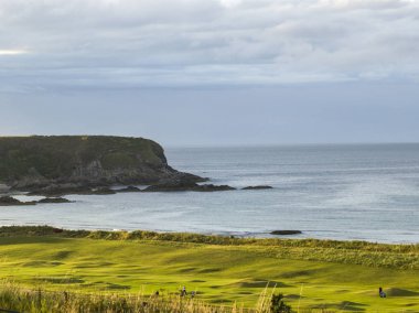 Manzara kenarı, Cullen, Moray, İskoçya Highlands, İskoçya golf sahasında görünümünü