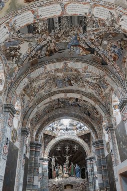 İç tavan kilise, kutsal Atotonilco, San Miguel de Allende, Guanajuato, Meksika