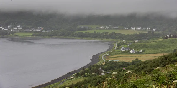 Vista Elevada Del Pueblo Uig Isla Skye Highlands Escocesas Escocia — Foto de Stock