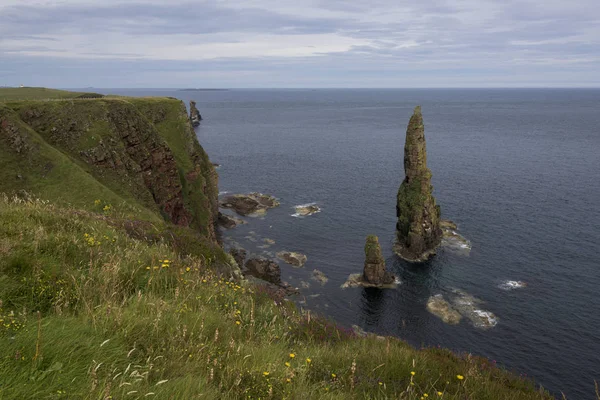 高的海栈视图 Duncansby 凯斯内斯 苏格兰高地 苏格兰 — 图库照片
