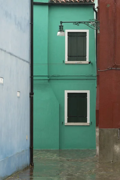 Casas Burano Venecia Veneto Italia — Foto de Stock