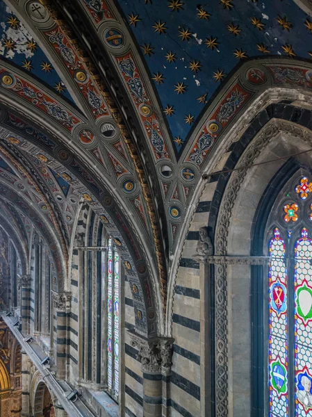 Interior Catedral Siena Siena Toscana Itália — Fotografia de Stock