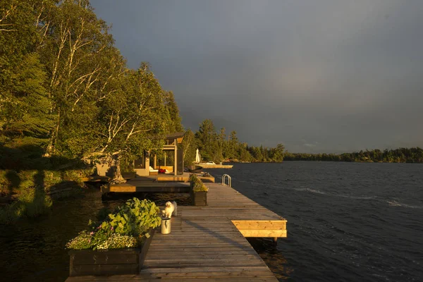 Vacker Natur Scen Lake Woods Ontario Kanada — Stockfoto