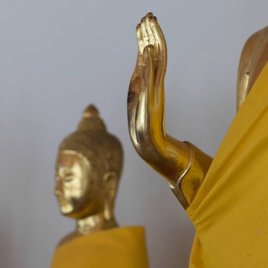 Buda heykelleri Wat Pho, Phra Nakhon, Bangkok, Tayland