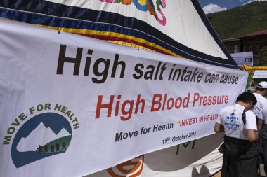 Bilgi işareti sağlık kampı, Thimphu, Bhutan