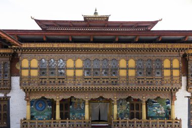 Düşük açılı görünümü bir manastır, Punakha Dzong, Punakha, Punakha Vadisi, Punakha District, Bhutan