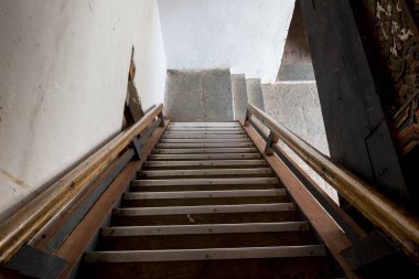 Merdiven, Punakha Dzong, Punakha, Punakha Vadisi, Punakha District, Bhutan düşük açılı görünüş