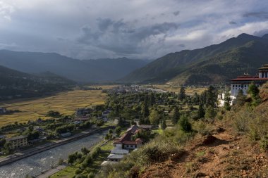Rinpung Dzong, İlçe: Paro, Bhutan görünümünü