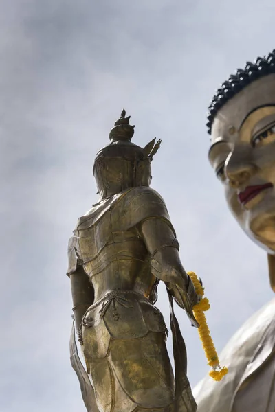 Baixo Ângulo Visão Buda Dordenma Estátua Thimphu Butão — Fotografia de Stock