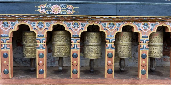 Ruote Preghiera Presso Istituto Buddista Sangchen Choekhor Paro Bhutan — Foto Stock