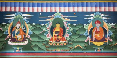 Duvar üzerinde duvar, Tachog Lhakhang Dzong, vadi: Paro, Bhutan