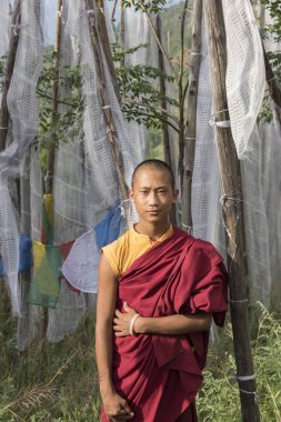 Budist rahip, Chimi Lhakhang, Punakha, Bhutan
