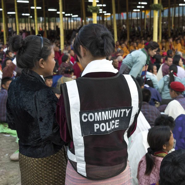 Mulher Policial Evento Paro Butão — Fotografia de Stock