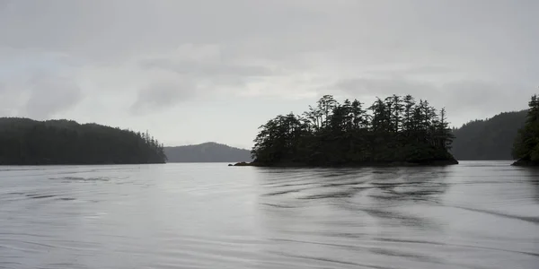 Ακτή Δέντρα Skeena Queen Charlotte Περιφερειακής Περιοχής Haida Gwaii Graham — Φωτογραφία Αρχείου