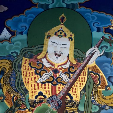 Duvar duvara, Rinpung Dzong, İlçe: Paro, Bhutan