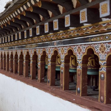 İbadet tekerlerimi, Rinpung Dzong, İlçe: Paro, Bhutan