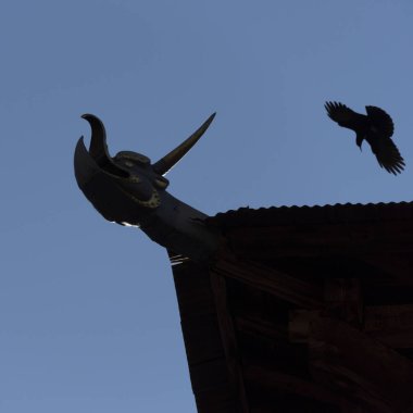 Rinpung Dzong, İlçe: Paro, Bhutan, düşük açılı görünüş