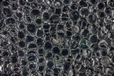 Güzel bir yatay doku gökkuşağı şeffaf hidrojel topları, su boncuk bir grup