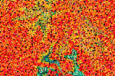 Güzel bir yatay mozaik soyut doku koyu arkaplan üzerinde turuncu, kırmızı, mavi ve yeşil