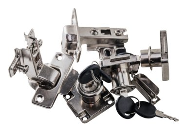 Kapılar için donanım krom metal kümesi