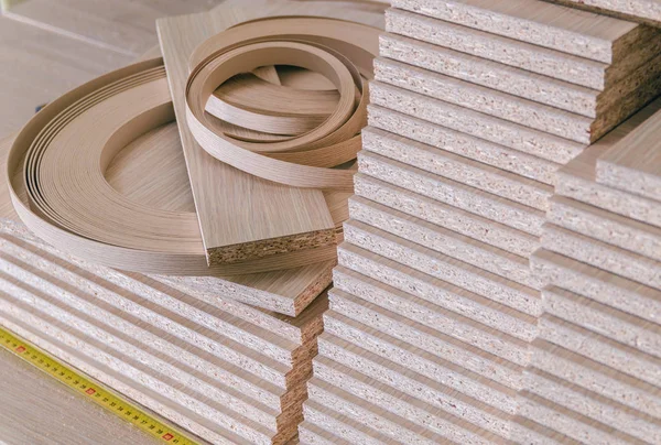 Board chipboard cut parts — Stock Image Board chipboard cut parts Royalty Free Stock Images